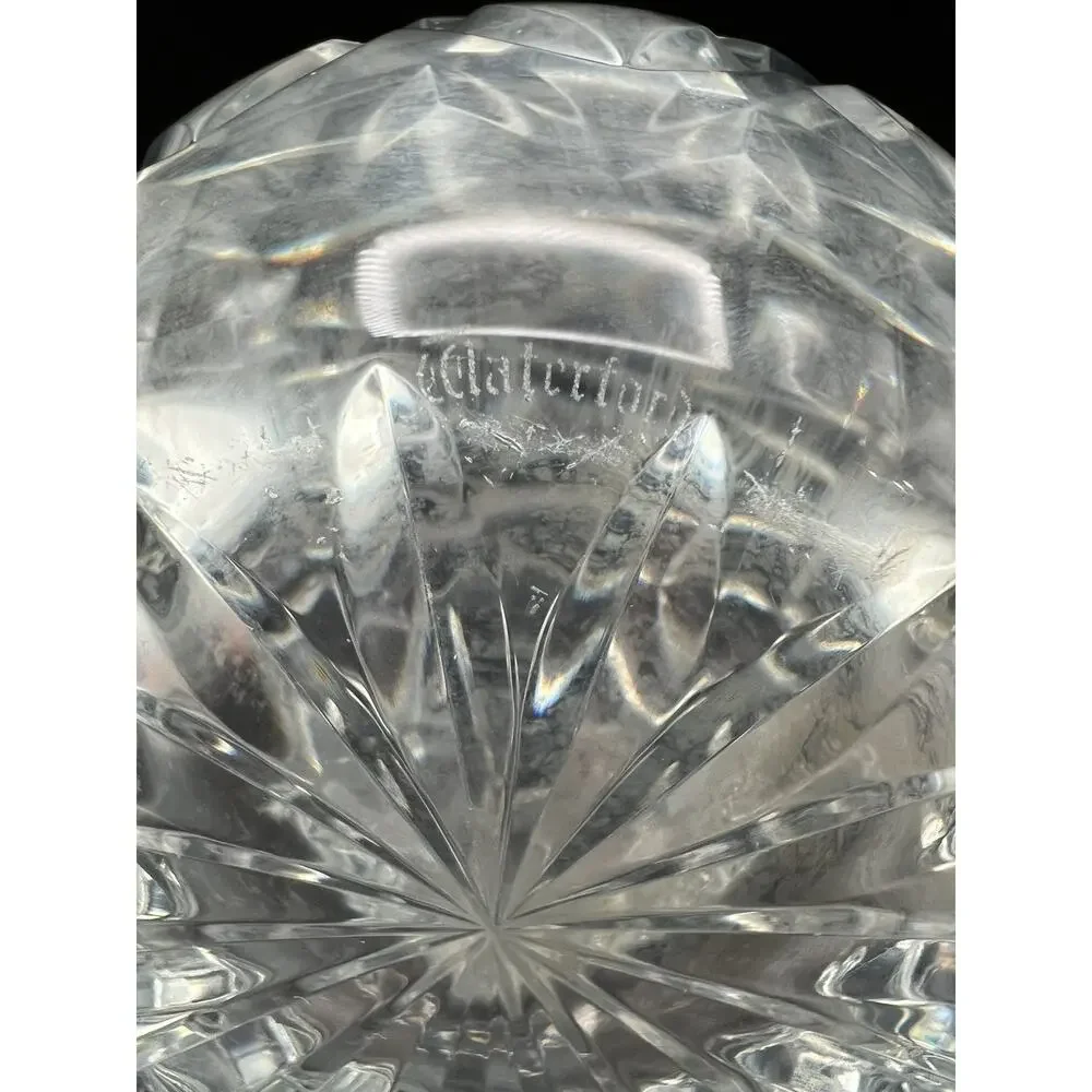 Waterford Crystal Lismore Pattern Floral Vase 9” Elegant Glass AS IS